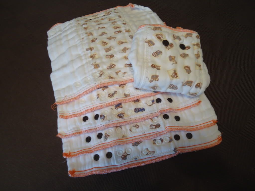 Reduced! Must sell! PPD! 6 NB Green Mtn Diaper Embellished Prefolds Reduced! Must sell! PPD! 6 NB Green Mtn Diaper Embellished Prefolds
