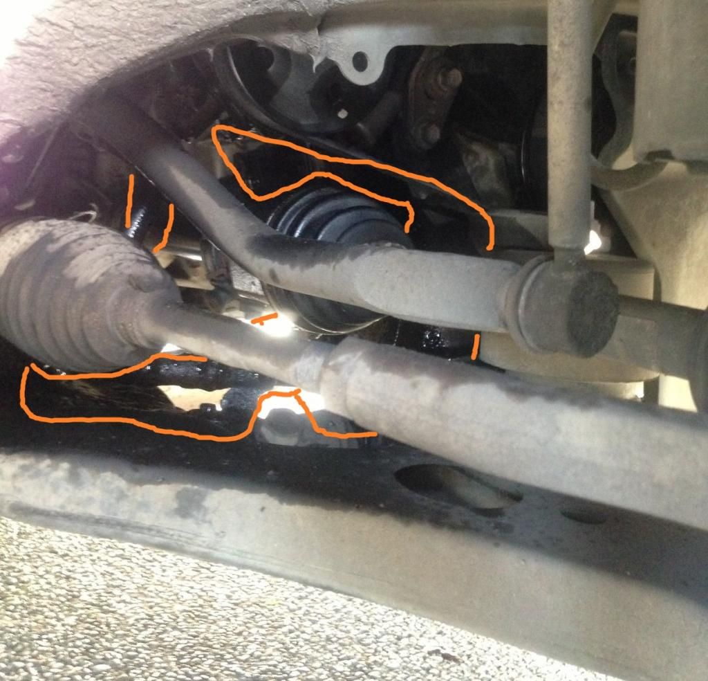 Toyota sienna steering rack leak